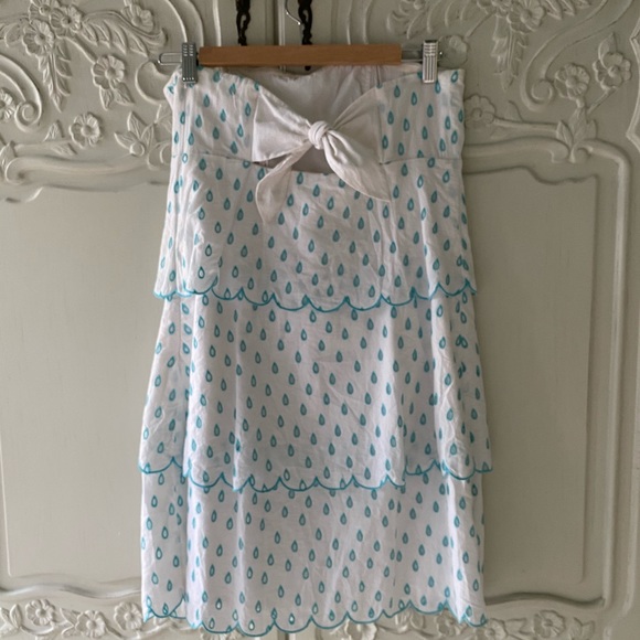 Lilly Pulitzer Strapless Blue Eyelet Dress 10 - Picture 4 of 5
